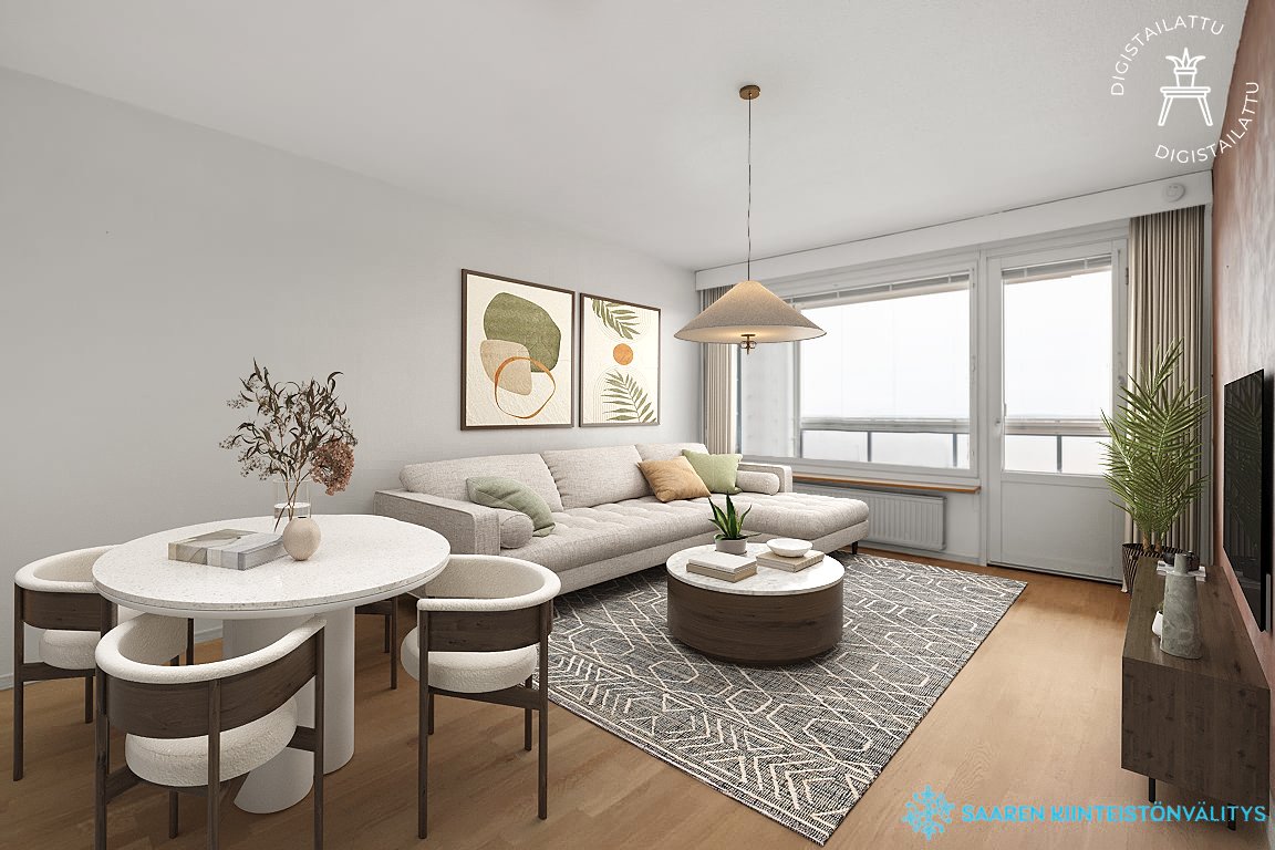 Olohuone, digitaalisesti sisustettu