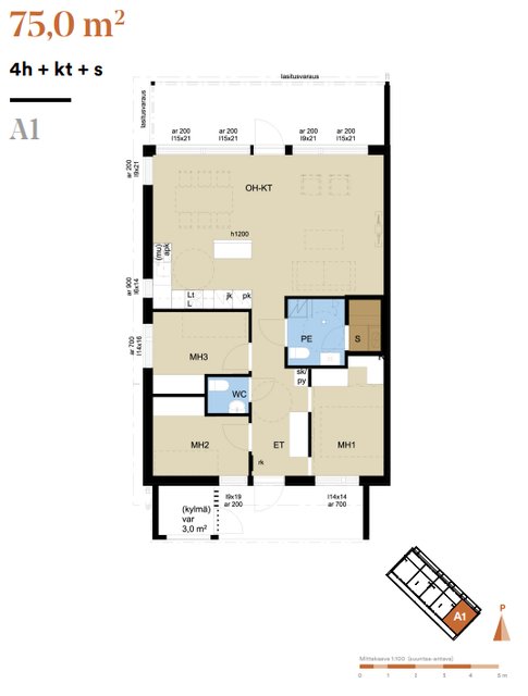 Savolanmutka 7, Kuopio (Savolanniemi), Kuva 2, esikatselu, Pohjapiirros