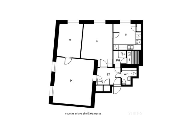 Pohjolankatu 4, Kuopio (Linnanpelto), Kuva 17, esikatselu, Pohjapiirros