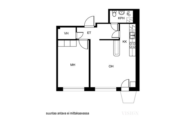 Puistokatu 4, Kuopio (Keskusta), Kuva 2, esikatselu, Pohjapiirros