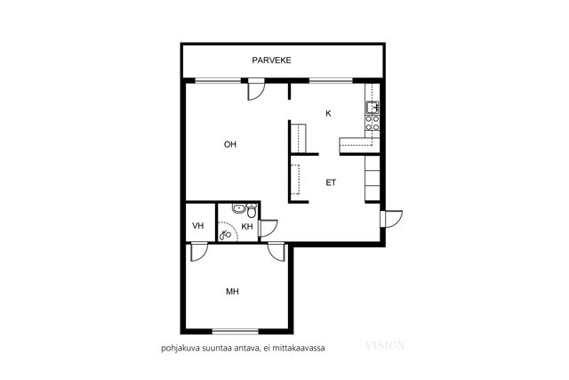 Kirkkopuistokatu 18, KEMI (Sauvosaari), Kuva 14, esikatselu, Pohjapiirros