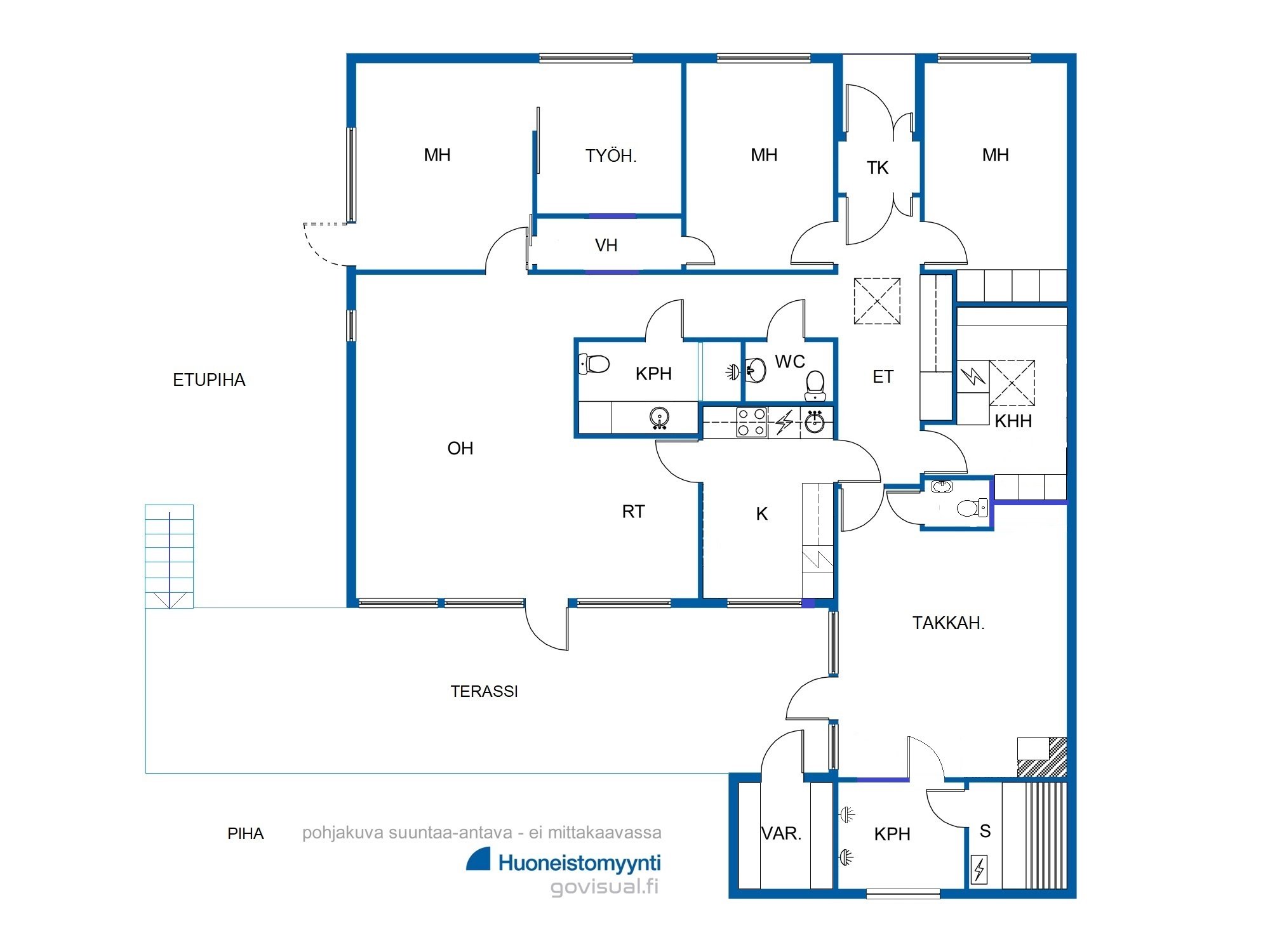 Erinomainen pohja isommankin perheen tarpeisiin. Talon päädyssä 41m² käyttämätöntä rakennusoikeutta.