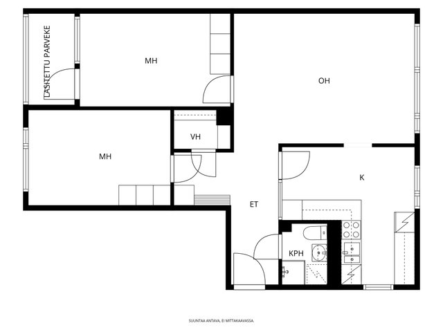 Luhtikatu 4, Lahti (Liipola), Kuva 2, esikatselu, Pohjapiirros