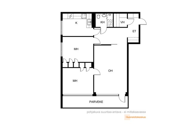 Vuorikatu 24, Lahti (Keskusta), Kuva 6, esikatselu, Pohjapiirros