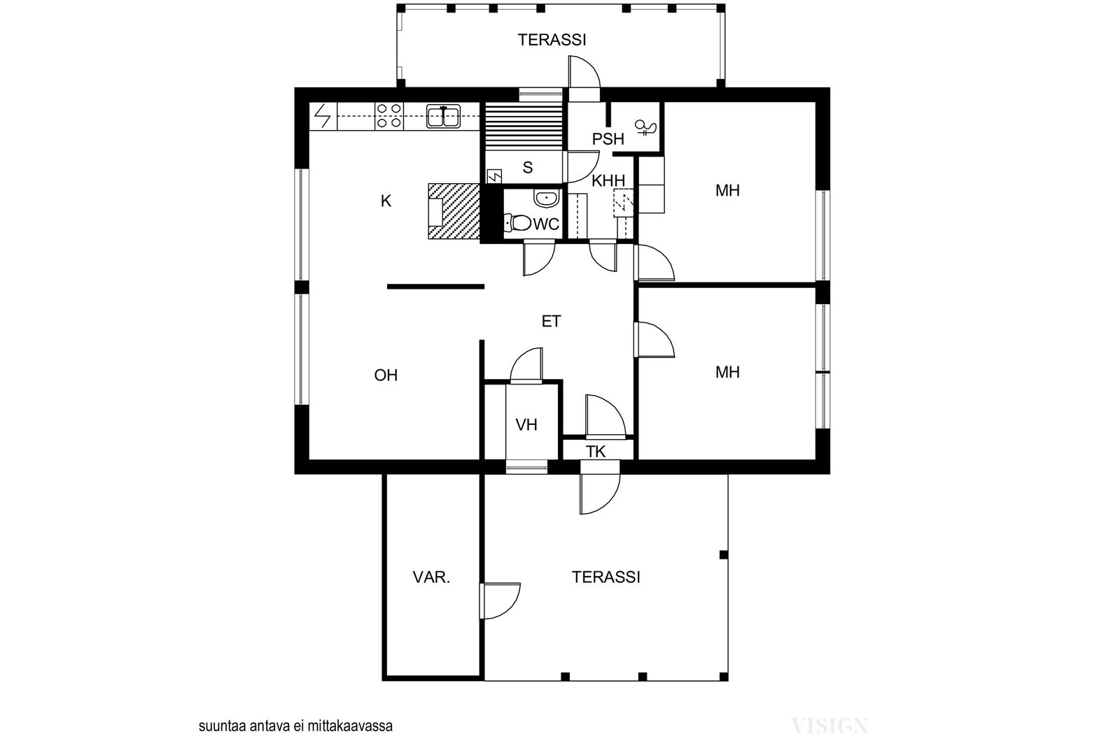 Pyyntie 2, Nilsiä (Nilsiä), Kuva 17, Pohjapiirros