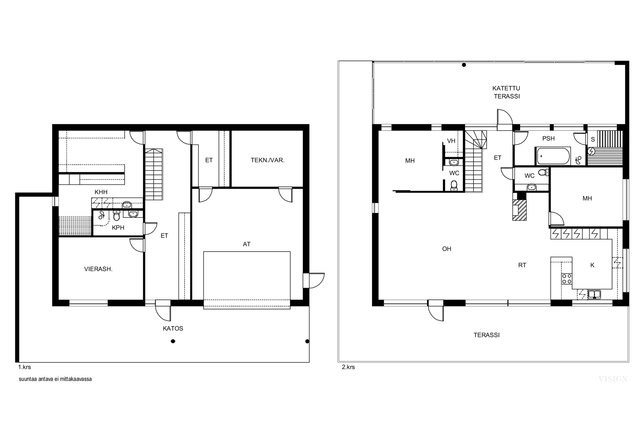 Niemenloukkaantie 36, Turku (Hirvensalo), Kuva 2, esikatselu, Pohjapiirros