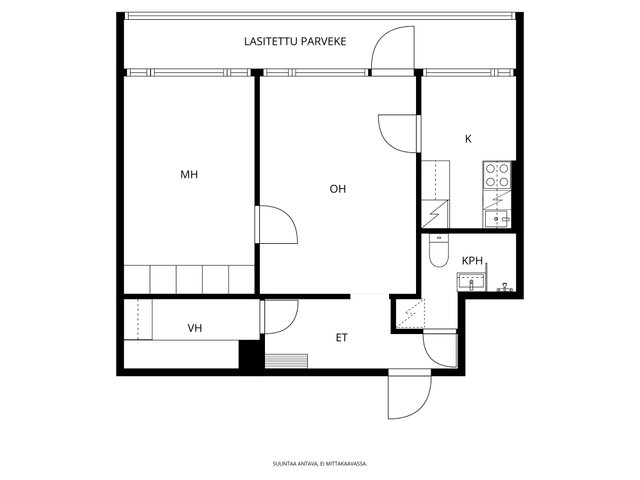 Petsamonkatu 4, Lahti (Kärpänen), Kuva 2, esikatselu, Pohjapiirros