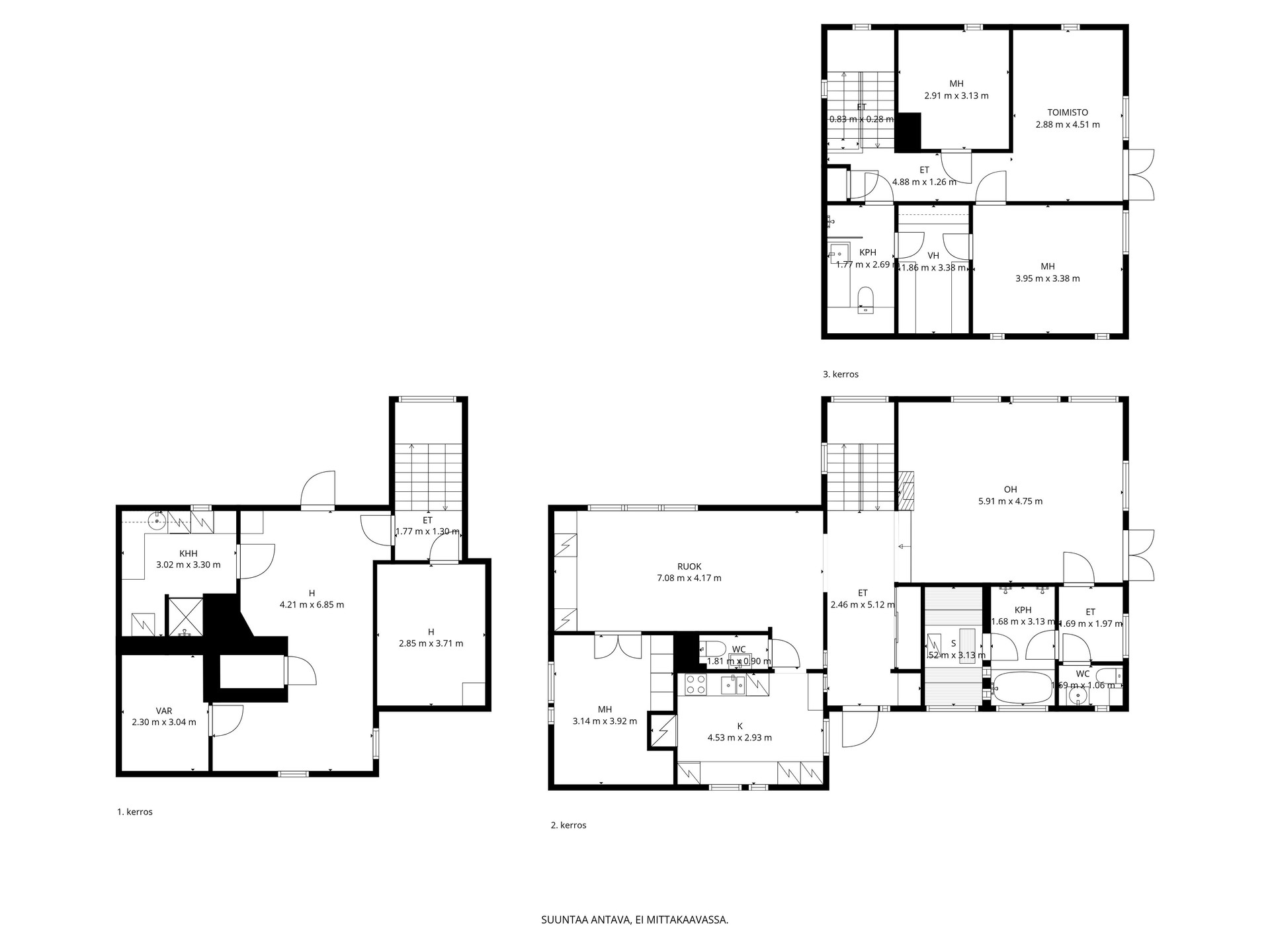 Mälikkälänkatu 13, Turku (Pahaniemi), Kuva 2, Pohjapiirros
