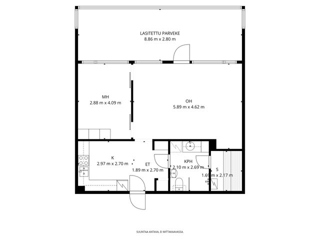 Tornikatu 2, Raisio (Keskusta), Kuva 2, esikatselu, Pohjapiirros