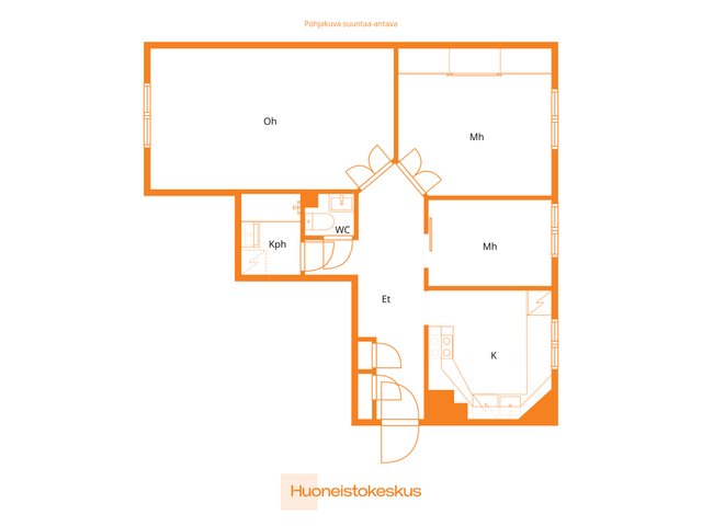 Mariankatu 13 b, Helsinki (Kruununhaka), Kuva 16, esikatselu, Pohjapiirros