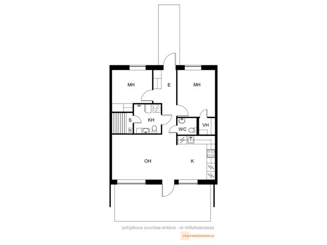 Kokinpellonraitti 4, Tampere (Vuores), Kuva 2, esikatselu, Pohjapiirros