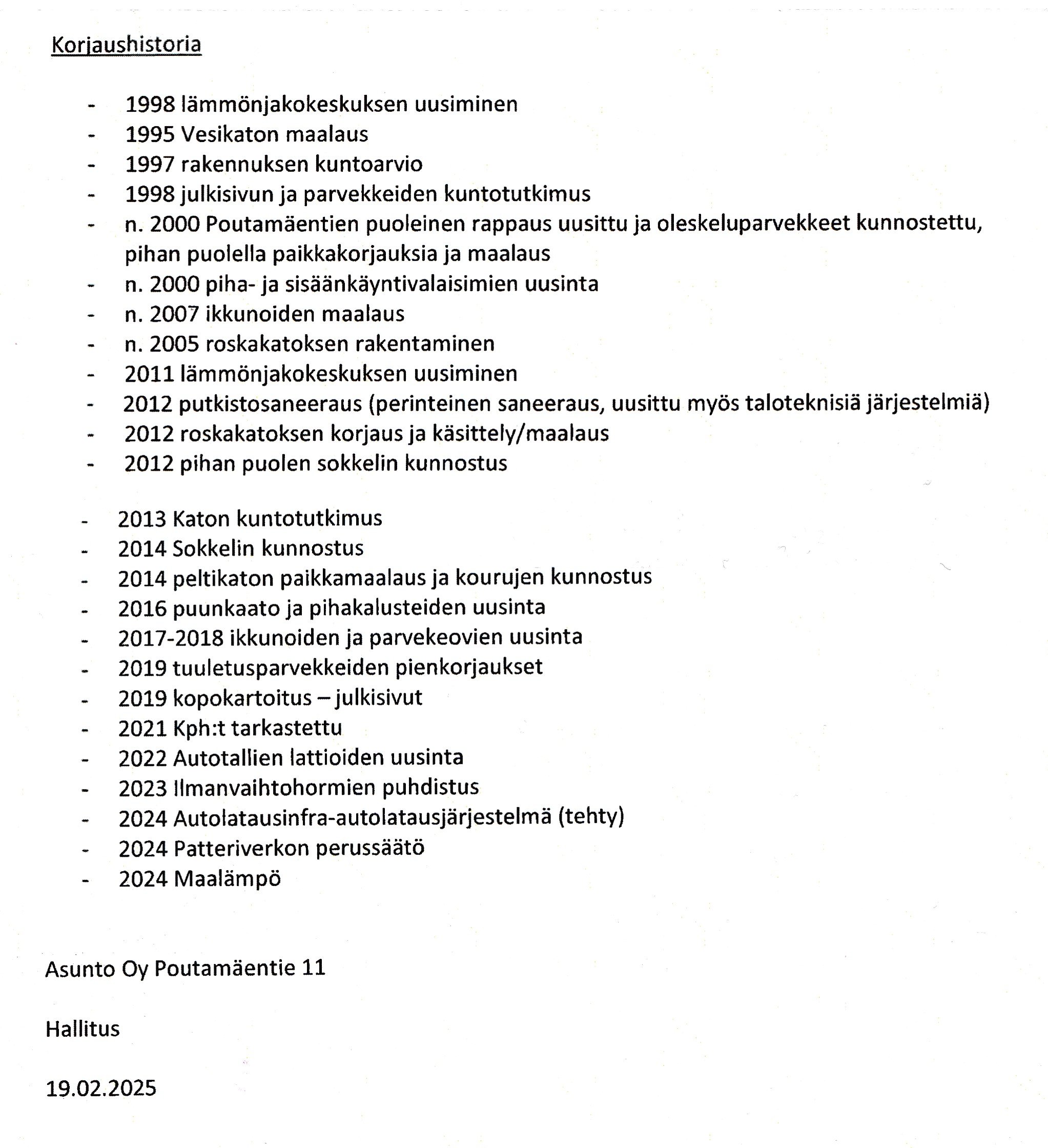 Korjaushistoria