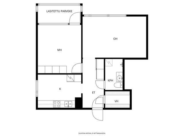 Salpakankaantie 9, Hollola (Kartano), Kuva 5, esikatselu, Pohjapiirros