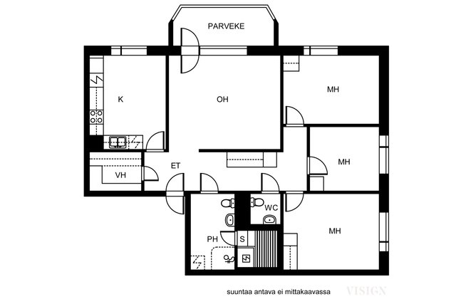 Kalevankatu 22, Joensuu (Keskusta), Kuva 20, esikatselu, Pohjapiirros