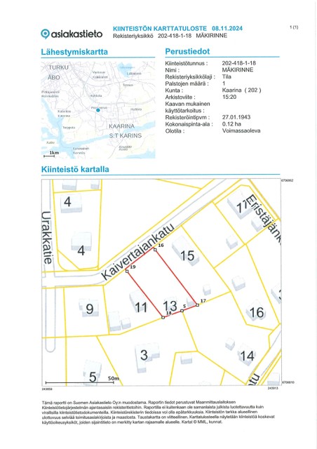 Kaivertajankatu 13, 20780 Kaarina 12